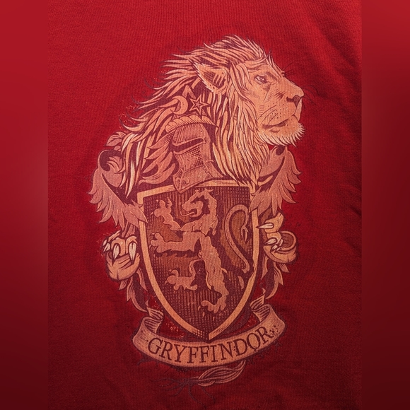 NWOT: Harry Potter Gryffindor Detailed Crest Pullover Sweatshirt - Picture 2 of 5